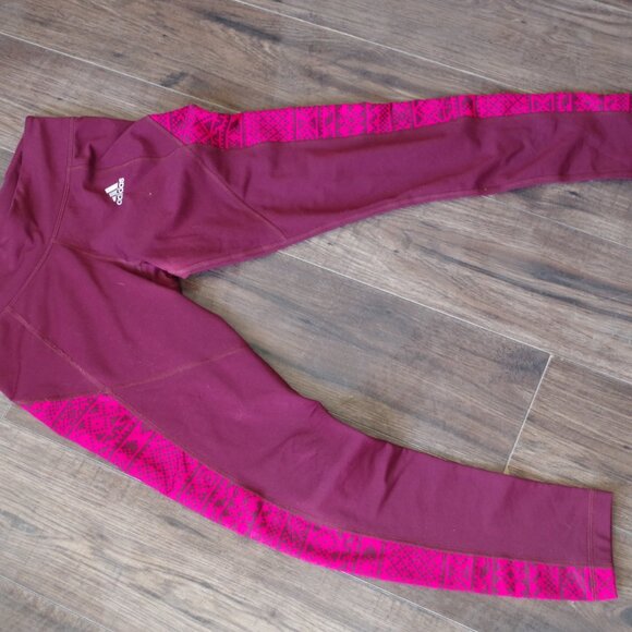 Brugundy Adidas Climawarm Athlectic Pants - Picture 2 of 5